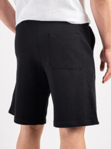 Bermuda in felpa garzata con coulisse PU2123 Nero4