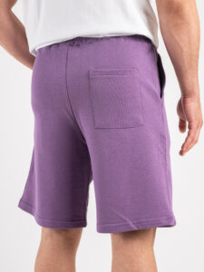 Bermuda in felpa garzata con coulisse PU2123 Viola2