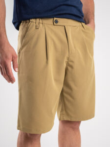 Bermuda in poliviscosa morbido con elastico in vita PU3322 Beige1
