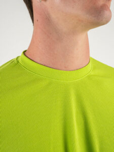 Coordinato a costine con t-shirt + Bermuda morbido 1032 Verde Fluo (4)