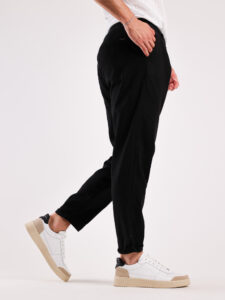 IMPERIAL Pantalone morbido in misto lino PA26FRRTD Nero2