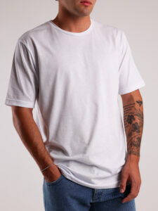 MOD T-shirt girocollo basica stretch 19221 Bianca2
