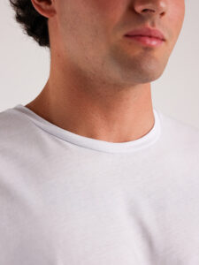 MOD T-shirt girocollo basica stretch 19221 Bianca3