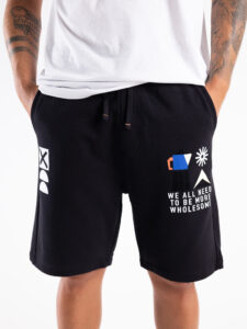 ONLY&SONS Bermuda in felpa con interno felpato e stampa LENNY 22025416 Black1