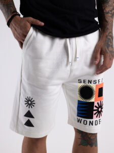 ONLY&SONS Bermuda in felpa con interno felpato e stampa LENNY 22025416 Cloud Dancer1
