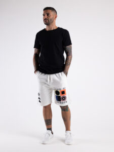 ONLY&SONS Bermuda in felpa con interno felpato e stampa LENNY 22025416 Cloud Dancer4