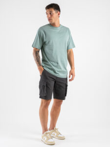 ONLY&SONS T-shirt basica over in cotone FRED 22022532 Chinois Green (2)
