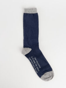 BERNA Calzino tg.unica in cotone rasato tinta unita Blu1