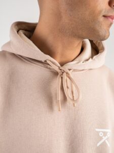 BERNA Felpa felpata con cappuccio, tascone e logo sul cuore 233139 Avorio4