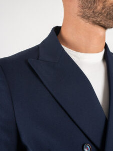BERNA Giacca da abito doppio petto 233183 Blu (5)