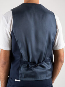 BERNA Gilet da abito in tessuto tecnico 233165 Blu (1)