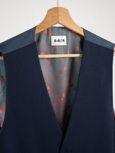 BERNA Gilet da abito in tessuto tecnico 233165 Blu