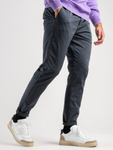 BERNA Pantalone chinos slim AI 233151 Antracite (2)