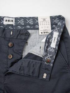 BERNA Pantalone chinos slim AI 233151 Antracite (7)