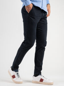 BERNA Pantalone chinos slim AI 233151 Blu (2)