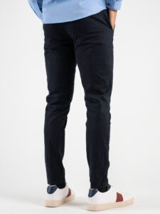 BERNA Pantalone chinos slim AI 233151 Blu (4)