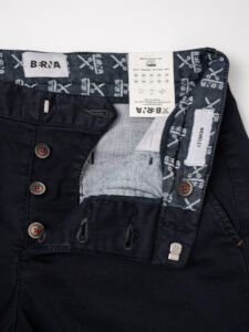 BERNA Pantalone chinos slim AI 233151 Blu (6)