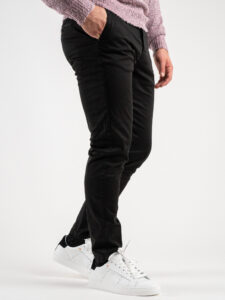 BERNA Pantalone chinos slim AI 233151 Nero (2)