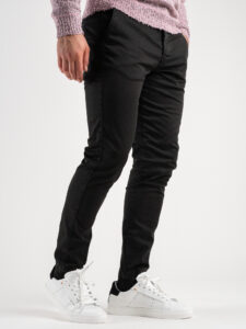 BERNA Pantalone chinos slim AI 233151 Nero (3)