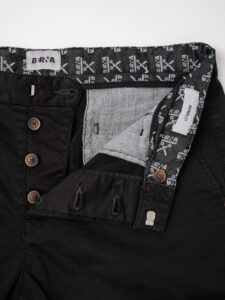 BERNA Pantalone chinos slim AI 233151 Nero (6)