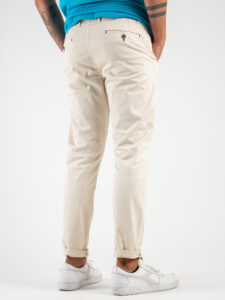 BERNA Pantalone chinos slim A:I 233151 Panna3