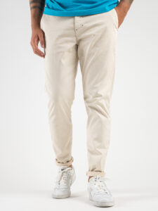 BERNA Pantalone chinos slim A:I 233151 Panna4