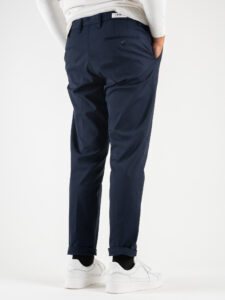 BERNA Pantalone da abito largo in tessuto tecnico 233184 Blu (1)
