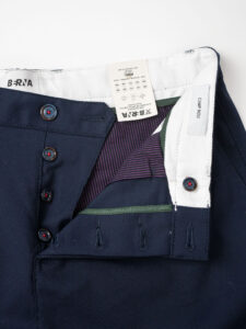 BERNA Pantalone da abito largo in tessuto tecnico 233184 Blu (5)
