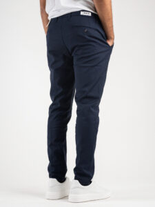 BERNA Pantalone da abito slim in tessuto tecnico 233164 Blu (1)