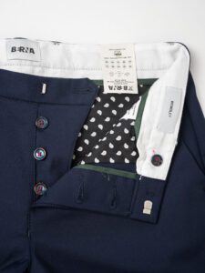 BERNA Pantalone da abito slim in tessuto tecnico 233164 Blu (5)