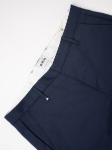 BERNA Pantalone da abito slim in tessuto tecnico 233164 Blu (6)