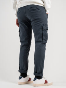 BERNA Pantalone slim con tasconi laterali 233099 Antracite (1)