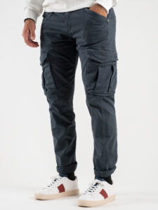 BERNA Pantalone slim con tasconi laterali 233099 Antracite (3)