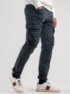 BERNA Pantalone slim con tasconi laterali 233099 Antracite (5)