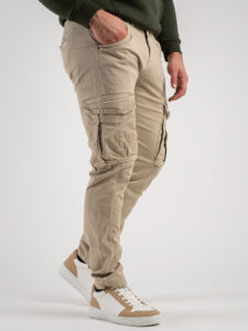 BERNA Pantalone slim con tasconi laterali 233099 Coloniale (2)