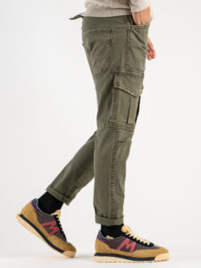 BERNA Pantalone tasconato 223014 Verde Militare (2)
