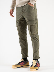 BERNA Pantalone tasconato 223014 Verde Militare (4)