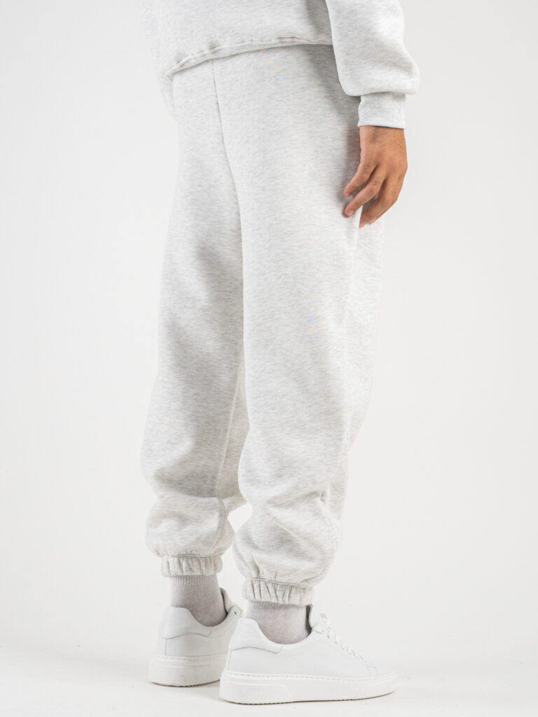 BERNA Pantalone tuta felpato con logo e polsini 233138 Grigio Chiaro1 BERNA BERNA Pantalone tuta felpato con logo e polsini 233138 Grigio Chiaro