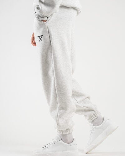 BERNA Pantalone tuta felpato con logo e polsini 233138 Grigio Chiaro2 BERNA BERNA Pantalone tuta felpato con logo e polsini 233138 Grigio Chiaro