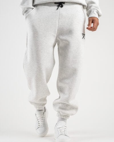 BERNA Pantalone tuta felpato con logo e polsini 233138 Grigio Chiaro4 BERNA BERNA Pantalone tuta felpato con logo e polsini 233138 Grigio Chiaro