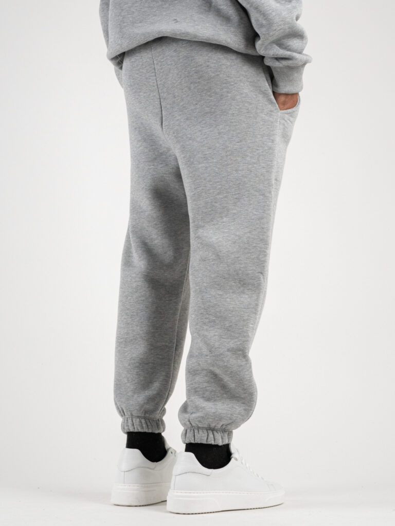 BERNA Pantalone tuta felpato con logo e polsini 233138 Grigio Scuro4 BERNA BERNA Pantalone tuta felpato con logo e polsini 233138 Grigio Scuro