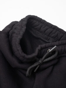BERNA Pantalone tuta felpato con logo e polsini 233138 Nero (11)