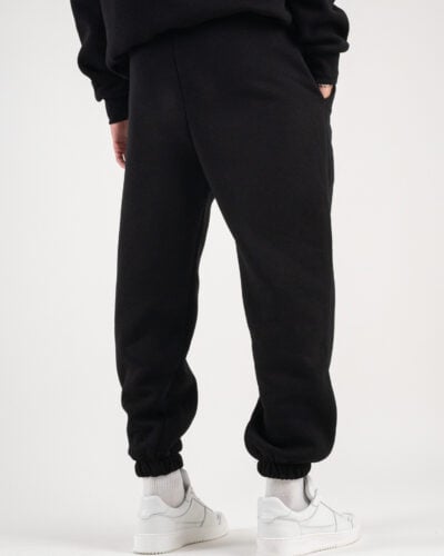 BERNA Pantalone tuta felpato con logo e polsini 233138 Nero 7 BERNA BERNA Pantalone tuta felpato con logo e polsini 233138 Nero