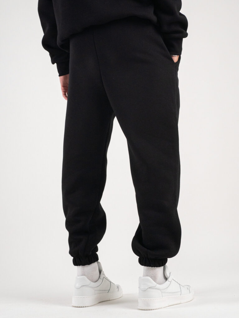 BERNA Pantalone tuta felpato con logo e polsini 233138 Nero 7 BERNA BERNA Pantalone tuta felpato con logo e polsini 233138 Nero