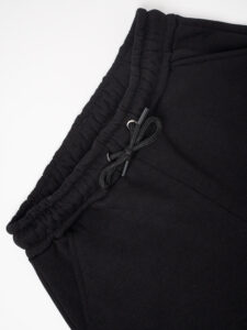 BERNA Pantalone tuta felpato con logo e polsini 233138 Nero (9)
