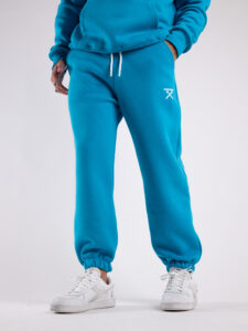 BERNA Pantalone tuta felpato con logo e polsini 233138 Poseidon1