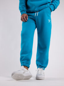 BERNA Pantalone tuta felpato con logo e polsini 233138 Poseidon2