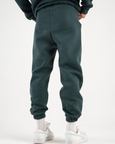 BERNA Pantalone tuta felpato con logo e polsini 233138 Verde Bosco 1 BERNA BERNA Pantalone tuta felpato con logo e polsini 233138 Verde Bosco
