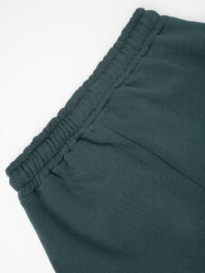 BERNA Pantalone tuta felpato con logo e polsini 233138 Verde Bosco (5)