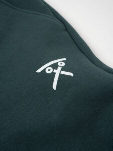 BERNA Pantalone tuta felpato con logo e polsini 233138 Verde Bosco (7)